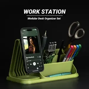 Modular Desk Organizer System|MagSafe Phone Stand