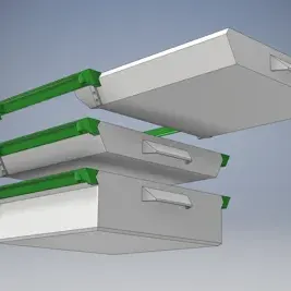 Under Desk Drawer with Double Travel Stops