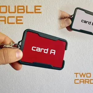 DOUBLE FACED-CARD Vertical Slip-In Badge-ID holder