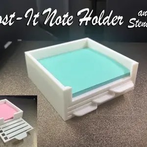 Holder for Post-It Notes - Stencils Included