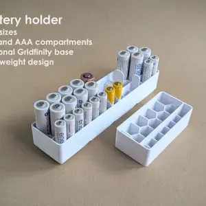 Battery Holder with optional Gridfinity base