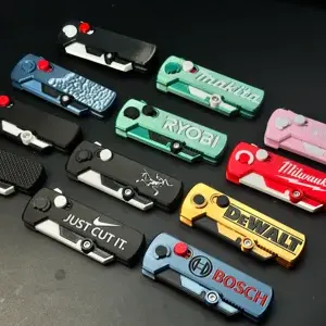 22-Style Mini Folding Utility Knife-Locking Button